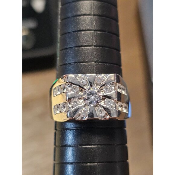 925 Sterling Silver Quartz Gem Ring Size 12 - 9.83g - Picture 1 of 5